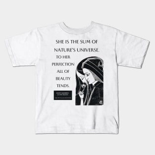 Dante Alighieri's La Vita Nuova Love Quote Kids T-Shirt